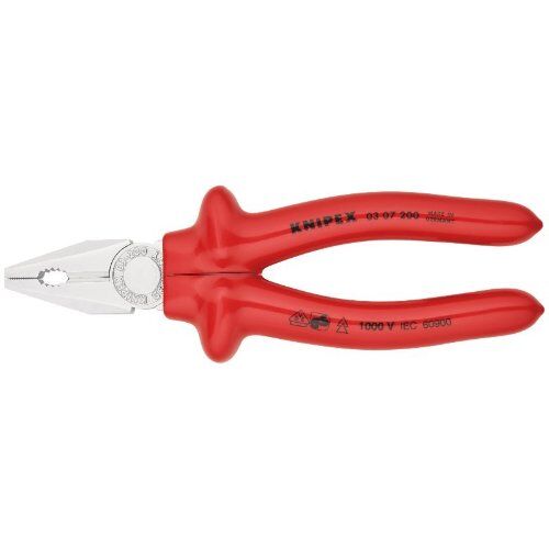  Kombizangen Kombizangen KNIPEX 03 07 200 Kombizange tauchisoliert, VDE-geprüft verchromt 200 mm 12381025