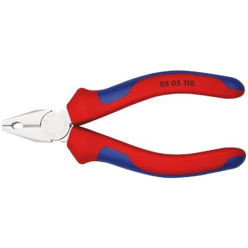  Mini-Kombizange KNIPEX 08 05 110 Mini-Kombizange mit Mehrkomponenten-Hüllen verchromt 110 mm 12381050