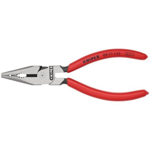  Spitz-Kombizangen KNIPEX 08 21 145 Spitz-Kombizange mit Kunststoff überzogen schwarz atramentiert 145 mm 12381056