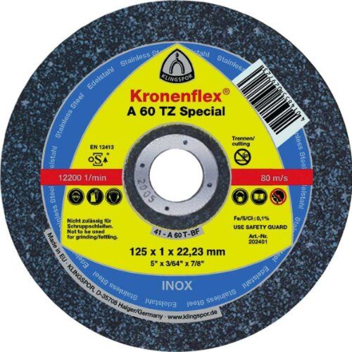  Klingspor A 60 TZ SPECIAL Trennscheibe A 60 TZ Trennscheiben 125 x 1 x 22,23 mm gerade 12457675