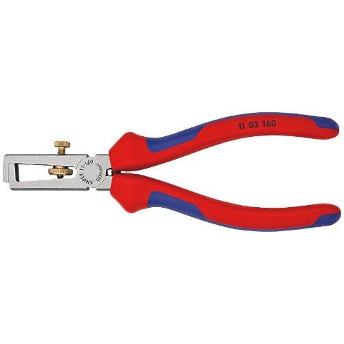  Abisolierzangen universal KNIPEX 11 02 160 Abisolierzange mit Öffnungsfeder, universal mit Mehrkomponenten-Hüllen schwarz atramentiert 160 mm 12380409
