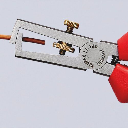  Abisolierzangen universal KNIPEX 11 02 160 Abisolierzange mit Öffnungsfeder, universal mit Mehrkomponenten-Hüllen schwarz atramentiert 160 mm 12380409