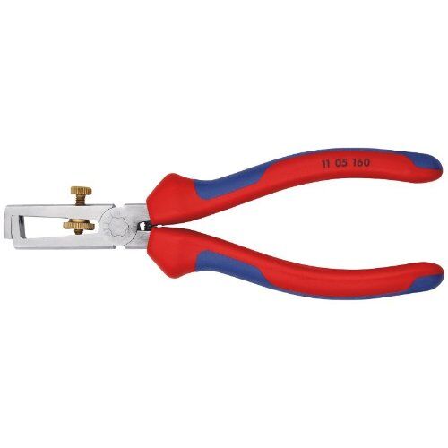  Abisolierzangen universal KNIPEX 11 05 160 Abisolierzange mit Öffnungsfeder, universal mit Mehrkomponenten-Hüllen verchromt 160 mm 12380415