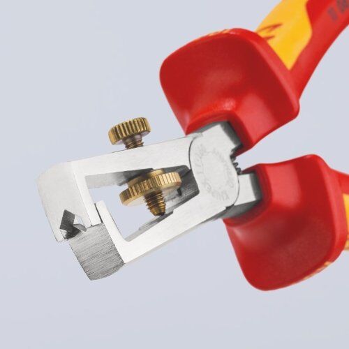  Abisolierzangen universal KNIPEX 11 06 160 T Abisolierzange mit Öffnungsfeder, universal isoliert mit Mehrkomponenten-Hüllen, VDE-geprüft; mit integrierter isolierter Befestigungsöse zum Anbringen einer Absturzsicherung verchromt 160 mm 12380413