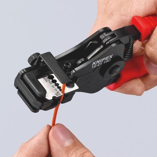  Abisolierzangen mit Formmessern KNIPEX 12 21 180 EAN Abisolierzange mit Formmessern mit Kunststoff-Griffhüllen schwarz lackiert 180 mm 12380325