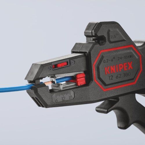  Abisolierzangen und Abmantelungswerkzeuge Automatische Abisolierzange KNIPEX 12 62 180 SB Automatische Abisolierzange  180 mm 12380351