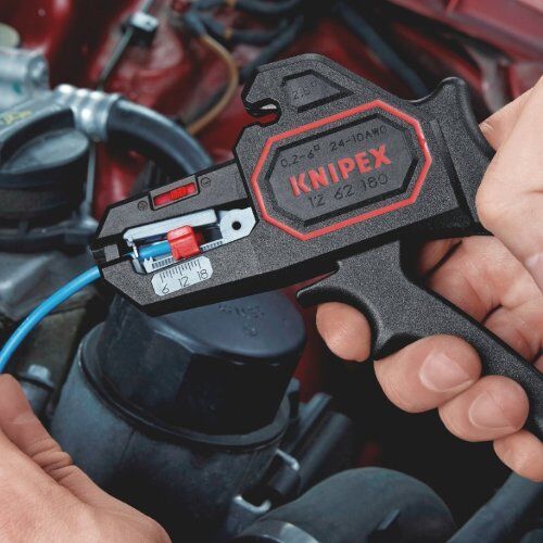  Abisolierzangen und Abmantelungswerkzeuge Automatische Abisolierzange KNIPEX 12 62 180 SB Automatische Abisolierzange  180 mm 12380351