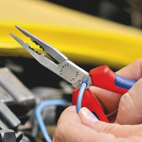  Verdrahtungszangen KNIPEX 13 02 160 Verdrahtungszange mit Mehrkomponenten-Hüllen schwarz atramentiert 160 mm 12380360