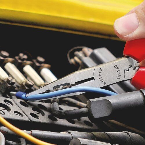  Verdrahtungszangen KNIPEX 13 02 160 Verdrahtungszange mit Mehrkomponenten-Hüllen schwarz atramentiert 160 mm 12380360