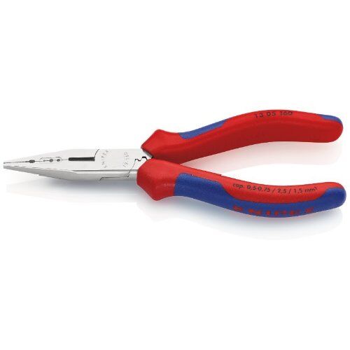  Verdrahtungszangen KNIPEX 13 05 160 Verdrahtungszange mit Mehrkomponenten-Hüllen verchromt 160 mm 12380361