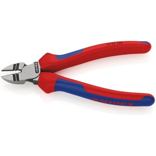 Abisolier-Seitenschneider KNIPEX 14 22 160 Abisolier-Seitenschneider mit Mehrkomponenten-Hüllen schwarz atramentiert 160 mm 12380369