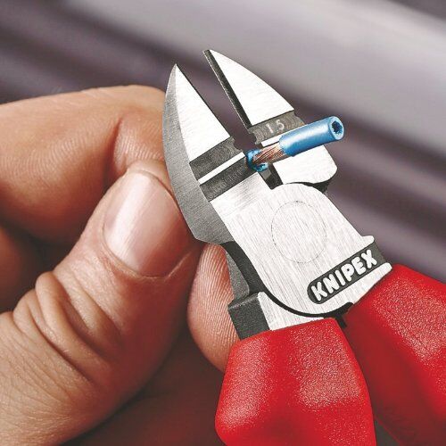  Abisolier-Seitenschneider KNIPEX 14 22 160 Abisolier-Seitenschneider mit Mehrkomponenten-Hüllen schwarz atramentiert 160 mm 12380369