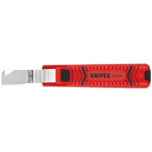 Abmantelungswerkzeuge mit Schleppklinge KNIPEX 16 20 165 SB Abmantelungswerkzeug mit Schleppklinge schlagfestes Kunststoffgehäuse 165 mm 12380408