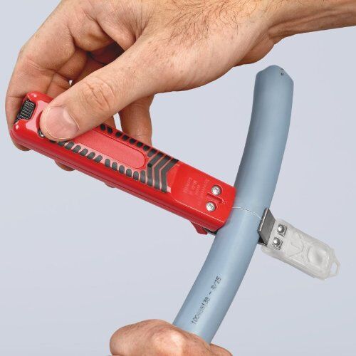  Abmantelungswerkzeuge mit Schleppklinge KNIPEX 16 20 165 SB Abmantelungswerkzeug mit Schleppklinge schlagfestes Kunststoffgehäuse 165 mm 12380408