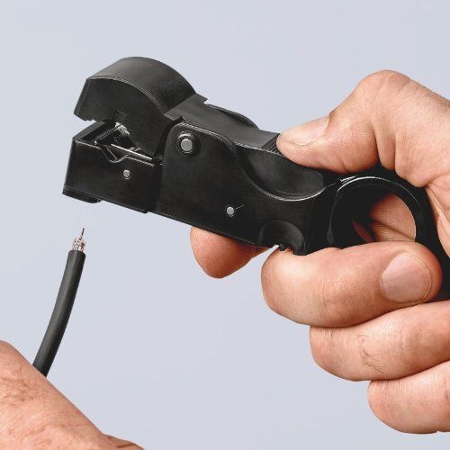  Abisolierwerkzeug für Koaxialkabel KNIPEX 16 60 05 SB Abisolierwerkzeug für Koaxialkabel  105 mm 12380377