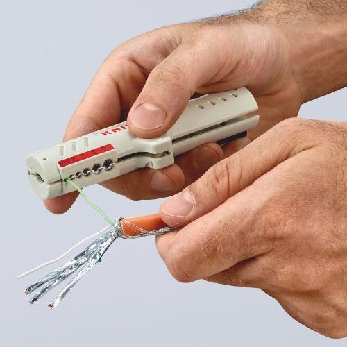  Abmantelungswerkzeug für Datenkabel KNIPEX 16 65 125 SB Abmantelungswerkzeug für Datenkabel  125 mm 12380381
