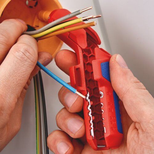  KNIPEX ErgoStrip® Universal-Abmantelungswerkzeug KNIPEX 16 95 02 SB ErgoStrip® Universal-Abmantelungswerkzeug 135 mm 12380314