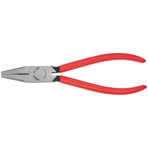  Flachzangen KNIPEX 20 01 180 Flachzange mit Kunststoff überzogen schwarz atramentiert 180 mm 12380820