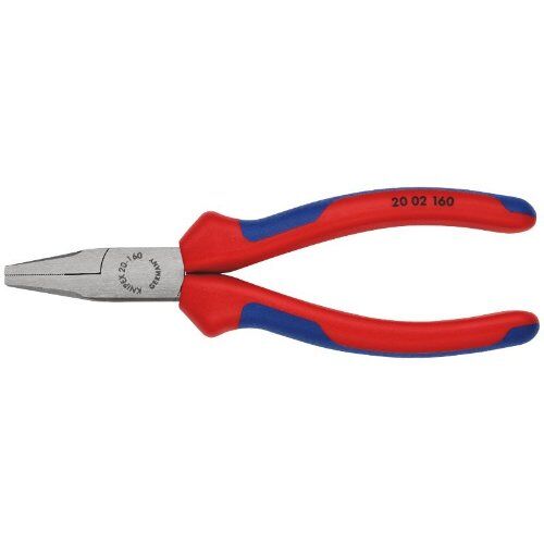  Flachzangen KNIPEX 20 02 160 Flachzange mit Mehrkomponenten-Hüllen schwarz atramentiert 160 mm 12380818