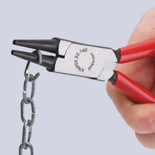  Greifzangen Rundzangen KNIPEX 22 01 160 Rundzange mit Kunststoff überzogen schwarz atramentiert 160 mm 12380812