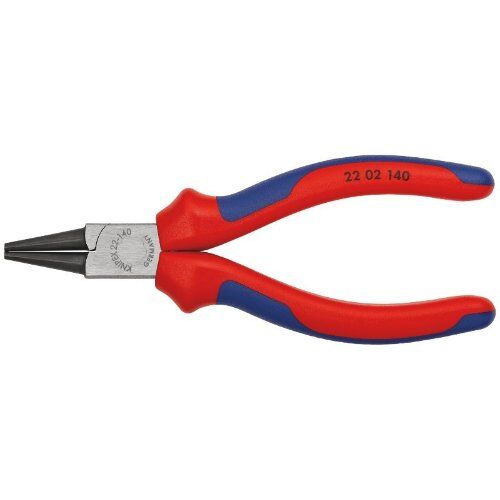  Greifzangen Rundzangen KNIPEX 22 02 140 Rundzange mit Mehrkomponenten-Hüllen schwarz atramentiert 140 mm 12380808