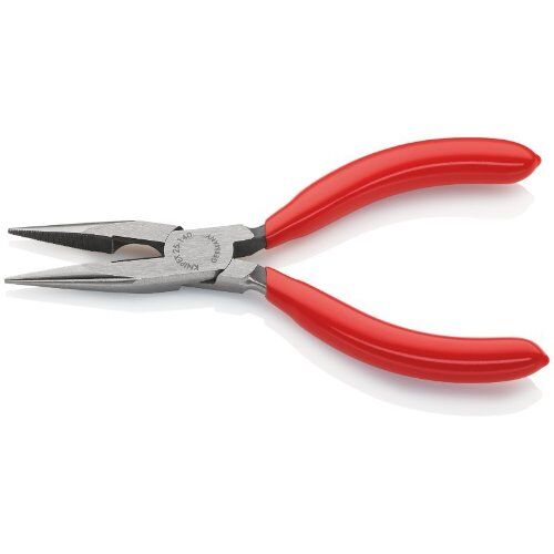  Flachrundzangen mit Schneide (Radiozangen) KNIPEX 25 01 140 Flachrundzange mit Schneide (Radiozange) mit Kunststoff überzogen schwarz atramentiert 140 mm 12380844