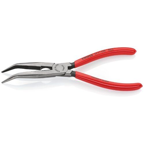  Flachrundzangen mit Schneide (Storchschnabelzangen) KNIPEX 26 21 200 Flachrundzange mit Schneide (Storchschnabelzange) mit Kunststoff überzogen schwarz atramentiert 200 mm 12380826