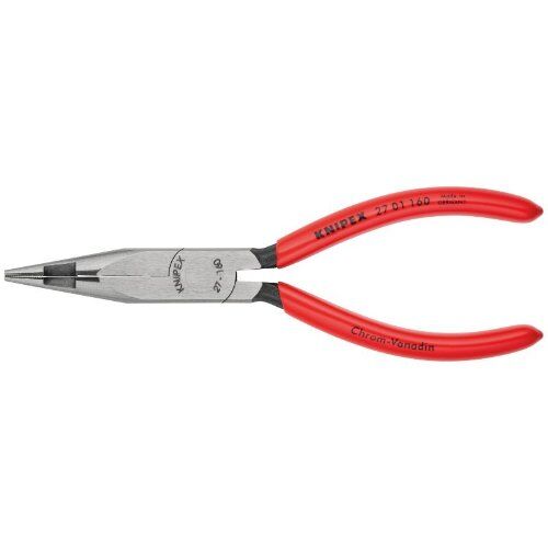  Flachrundzange mit Mittenschneider (Telefonzange) KNIPEX 27 01 160 Flachrundzange mit Mittenschneider (Telefonzange) mit Kunststoff überzogen 160 mm 12380853