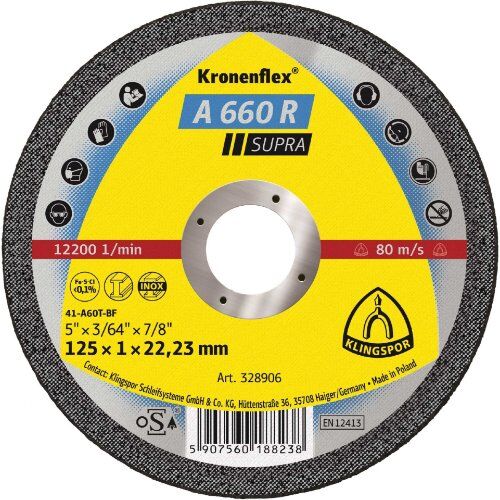  Klingspor A 660 R Trennscheibe A 660 R Trennscheiben 125 x 1 x 22,23 mm gerade 12461000