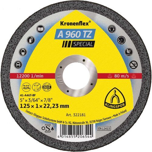  Klingspor A 960 TZ Trennscheibe A 960 TZ Trennscheiben 115 x 1 x 22,23 mm gerade 12461015