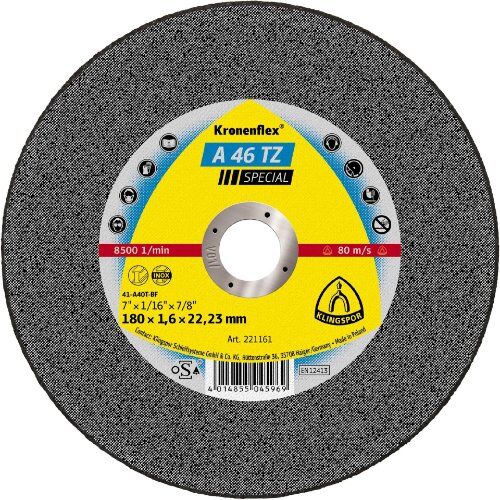  Klingspor A 46 TZ SPECIAL Trennscheibe A 46 TZ Trennscheiben 180 x 1,6 x 22,23 mm gerade 12460951