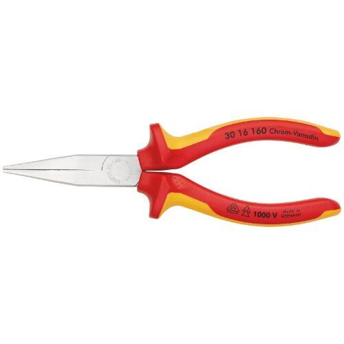  Langbeckzangen KNIPEX 30 16 160 Langbeckzange isoliert mit Mehrkomponenten-Hüllen, VDE-geprüft verchromt 160 mm 12380861