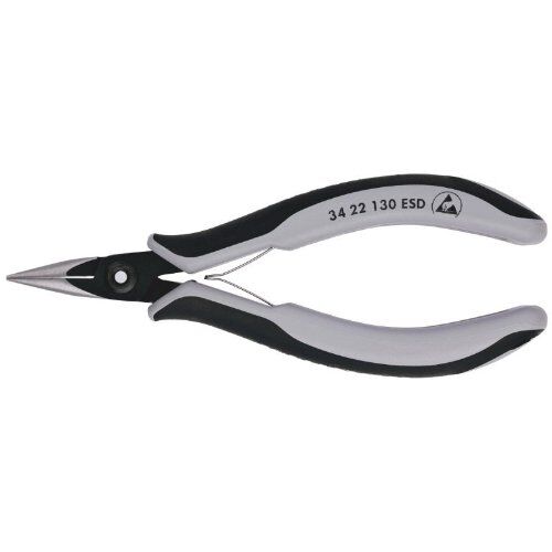  Präzisions-Elektronik-Greifzangen ESD KNIPEX 34 22 130 ESD Präzisions-Elektronik-Greifzange ESD mit Mehrkomponenten-Hüllen brüniert 135 mm 12380885