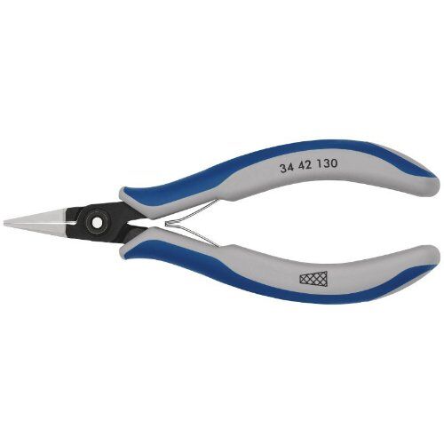  Präzisions-Elektronik-Greifzangen KNIPEX 34 42 130 Präzisions-Elektronik-Greifzange mit Mehrkomponenten-Hüllen brüniert 130 mm 12380898