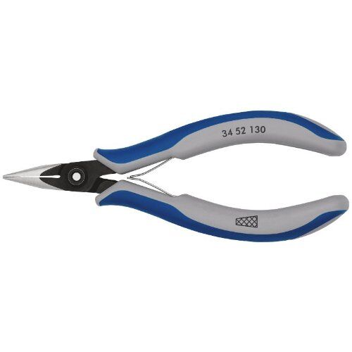  Präzisions-Elektronik-Greifzangen KNIPEX 34 52 130 Präzisions-Elektronik-Greifzange mit Mehrkomponenten-Hüllen brüniert 130 mm 12380896