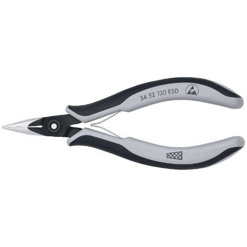  Präzisions-Elektronik-Greifzangen ESD KNIPEX 34 52 130 ESD Präzisions-Elektronik-Greifzange ESD mit Mehrkomponenten-Hüllen brüniert 130 mm 12380887