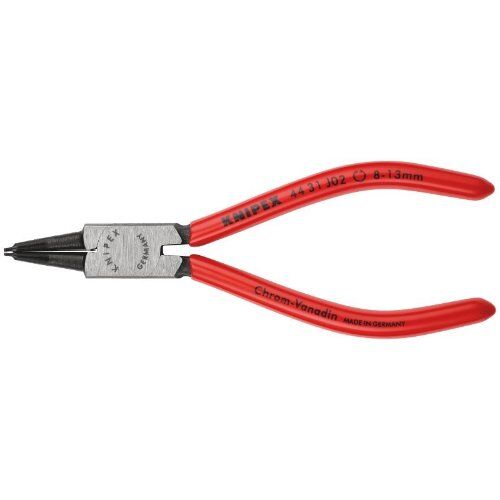  Sicherungsringzangen für Innenringe in Bohrungen KNIPEX 44 31 J02 Sicherungsringzange für Innenringe in Bohrungen 45° gewinkelt mit Kunststoff überzogen schwarz atramentiert 140 mm 12381078