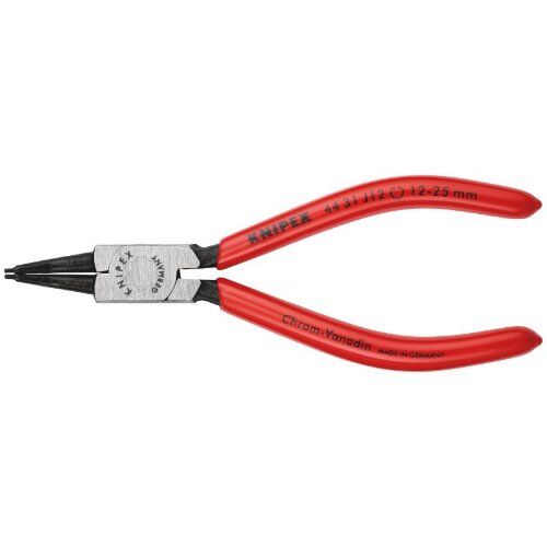 Sicherungsringzangen für Innenringe in Bohrungen KNIPEX 44 31 J12 Sicherungsringzange für Innenringe in Bohrungen 45° gewinkelt mit Kunststoff überzogen schwarz atramentiert 140 mm 12381073