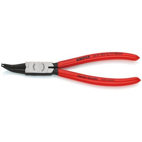  Sicherungsringzangen für Innenringe in Bohrungen KNIPEX 44 31 J22 Sicherungsringzange für Innenringe in Bohrungen 45° gewinkelt mit Kunststoff überzogen schwarz atramentiert 180 mm 12381069