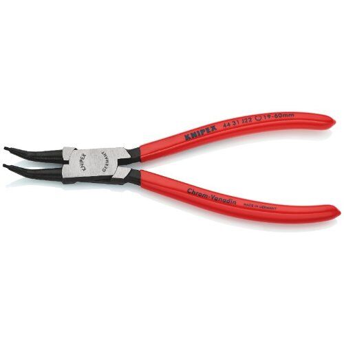  Sicherungsringzangen für Innenringe in Bohrungen KNIPEX 44 31 J22 Sicherungsringzange für Innenringe in Bohrungen 45° gewinkelt mit Kunststoff überzogen schwarz atramentiert 180 mm 12381069