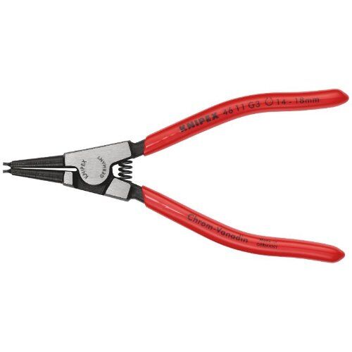  Sicherungsringzangen für Greifringe auf Wellen KNIPEX 46 11 G3 Sicherungsringzange für Greifringe auf Wellen mit Kunststoff überzogen schwarz atramentiert 140 mm 12381112