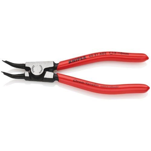  Sicherungsringzangen für Außenringe auf Wellen KNIPEX 46 31 A02 Sicherungsringzange für Außenringe auf Wellen 45° gewinkelt mit Kunststoff überzogen schwarz atramentiert 130 mm 12381080