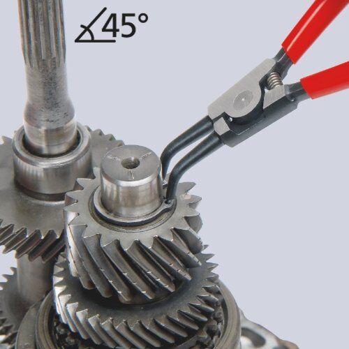  Sicherungsringzangen für Außenringe auf Wellen KNIPEX 46 31 A22 Sicherungsringzange für Außenringe auf Wellen 45° gewinkelt mit Kunststoff überzogen schwarz atramentiert 185 mm 12380259