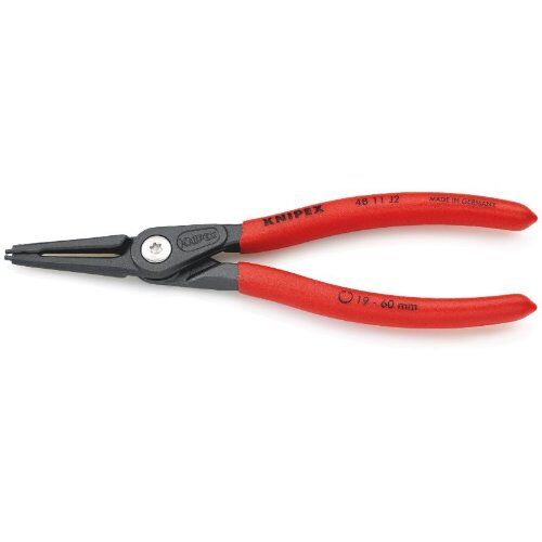  Präzisions-Sicherungsringzangen für Innenringe in Bohrungen KNIPEX 48 11 J4 Präzisions-Sicherungsringzange für Innenringe in Bohrungen mit rutschhemmendem Kunststoff überzogen grau atramentiert 320 mm 12381132