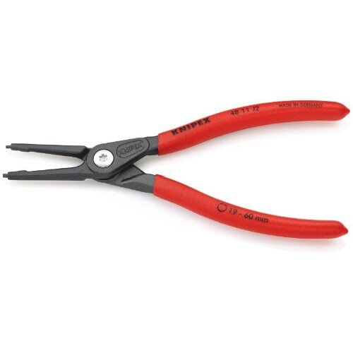  Präzisions-Sicherungsringzangen für Innenringe in Bohrungen KNIPEX 48 11 J2 Präzisions-Sicherungsringzange für Innenringe in Bohrungen mit rutschhemmendem Kunststoff überzogen grau atramentiert 180 mm 12381131
