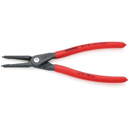  Präzisions-Sicherungsringzangen für Innenringe in Bohrungen KNIPEX 48 11 J3 Präzisions-Sicherungsringzange für Innenringe in Bohrungen mit rutschhemmendem Kunststoff überzogen grau atramentiert 225 mm 12381121