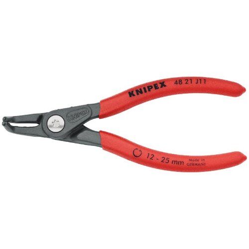  Präzisions-Sicherungsringzangen für Innenringe in Bohrungen KNIPEX 48 21 J11 Präzisions-Sicherungsringzange für Innenringe in Bohrungen mit rutschhemmendem Kunststoff überzogen grau atramentiert 130 mm 12381116