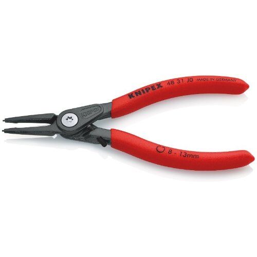  Präzisions-Sicherungsringzangen für Innenringe in Bohrungen KNIPEX 48 31 J0 Präzisions-Sicherungsringzange für Innenringe in Bohrungen mit Überdehnungsschutz mit rutschhemmendem Kunststoff überzogen grau atramentiert 140 mm 12381115