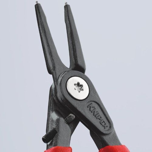  Präzisions-Sicherungsringzangen für Innenringe in Bohrungen KNIPEX 48 31 J0 Präzisions-Sicherungsringzange für Innenringe in Bohrungen mit Überdehnungsschutz mit rutschhemmendem Kunststoff überzogen grau atramentiert 140 mm 12381115