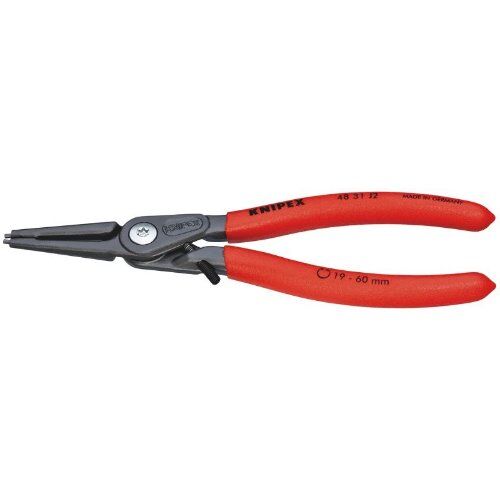  Präzisions-Sicherungsringzangen für Innenringe in Bohrungen KNIPEX 48 31 J1 Präzisions-Sicherungsringzange für Innenringe in Bohrungen mit Überdehnungsschutz mit rutschhemmendem Kunststoff überzogen grau atramentiert 140 mm 12381122